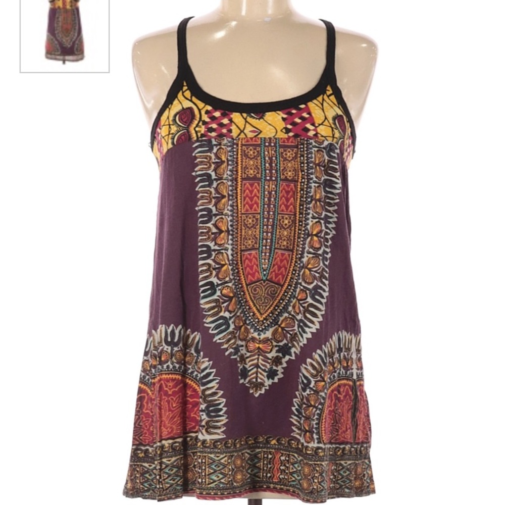 Long bohemian tank top
